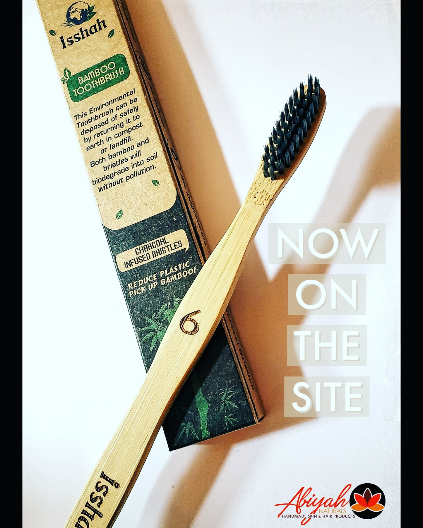 Bamboo Toothbrush with Charcoal Infused Bristles