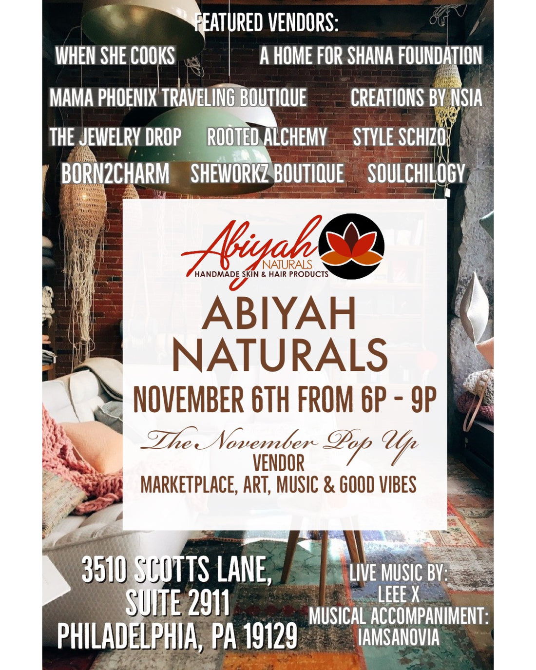 The November Pop Up Shop at Abiyah Naturals