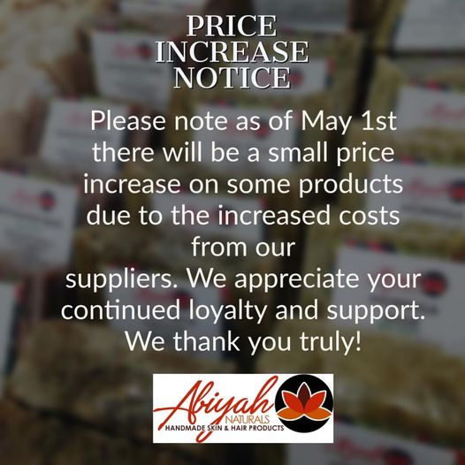 Change with prices.