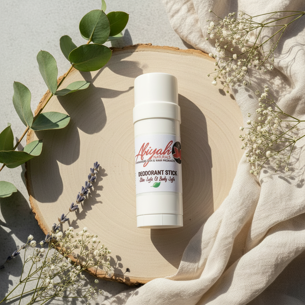 Abiyah Naturals Deodorant Stick Lifestyle - No Cocoa Pods