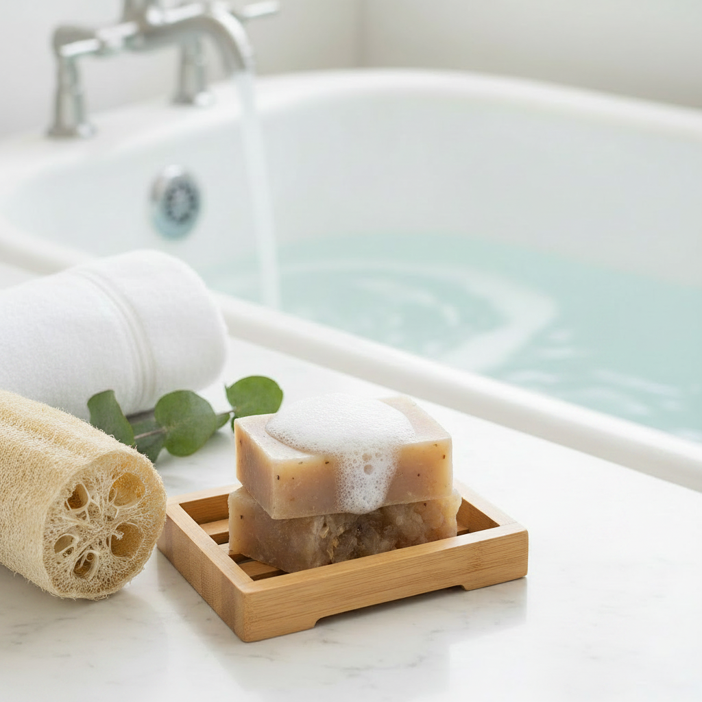 Oatmeal Honey Bar Lifestyle - Loofah