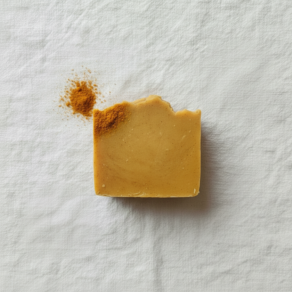 Turmeric Soap Flat Lay - Single Dusting