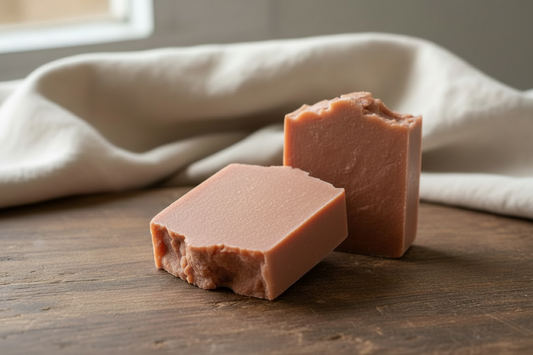 Two Moroccan Red Clay Soap Bars - No Petals