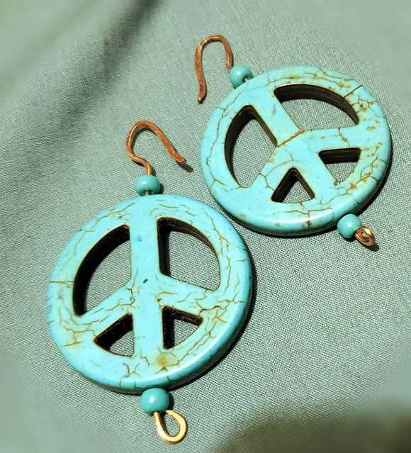 Turquoise Peace Earrings