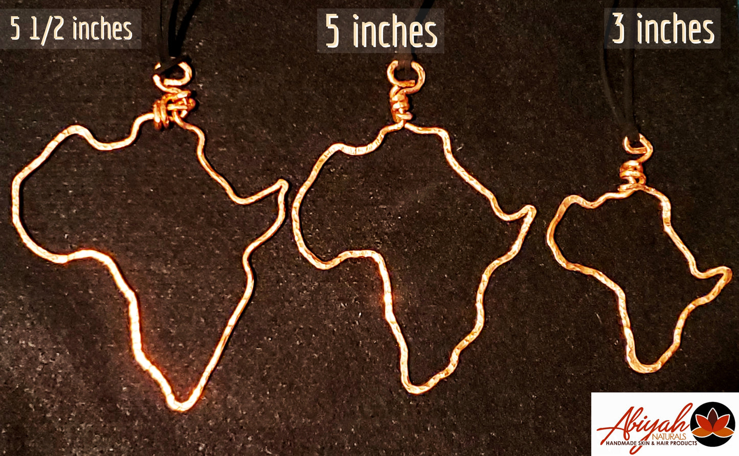 AFRICA Pendant Necklace: LARGER HEAVY GAUGE COPPER