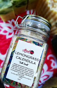 Lemongrass Calendula:  Natural Herbal Salt Soak-10oz
