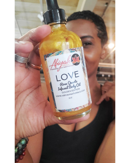 LOVE Body Oil w/Rose Quartz GOLD EDITION
