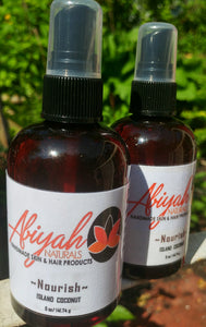 NOURISH-Island Coconut Scent: Herbal Hair and Body Oil 5 OZ
